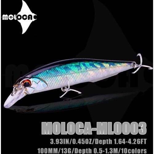 Fishing Accessories Lures Minnow Iscas Artificiais Bait 13g 100mm Floating 0.5-1.3m Pesca Wobblers Leurre Brochet Angeln Zubehor