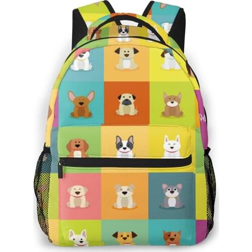 2020 New Style Backpack Boy Teenagers Nursery School bag Abstract Cute Dogs back to school bag