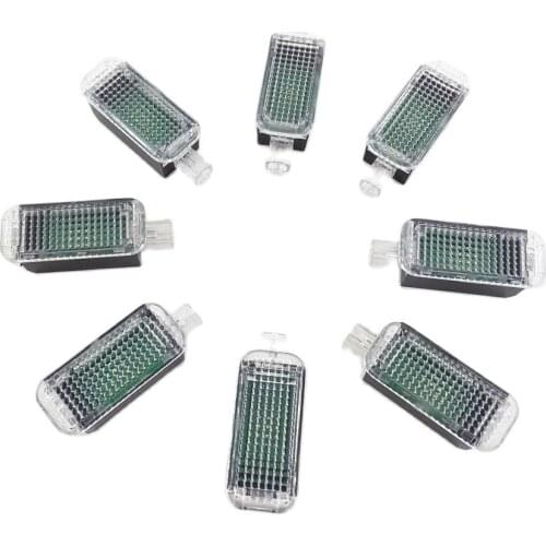 8Pcs Car Interior LED Footwell Lights For Passat B6 Golf MK5 MK6 Magotan Q5 Q7 A8 S8 RS6 Seat Octavia 3AD947409 3AD 947 409