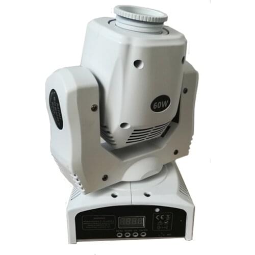 60W LED Spot Moving Head Light Gobo/Pattern Rotation Manual Focus DJ lights With DMX Controller white cover Disco Stage Lighting