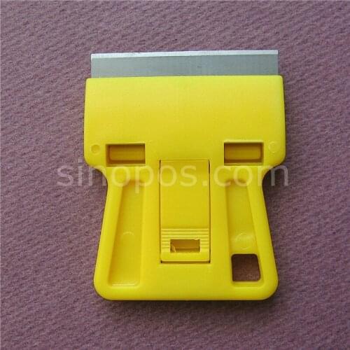Mini Handy Plastic Scraper 40x52mm For Poster Residue, floor wallpaper window glass scraper sticker cleaner locking blade knife