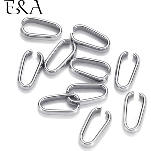 316L Stainless Steel Pinch Clips Bails Snap On Pendant Hooks Charms Clasps Silver Tone for DIY Jewelry Findings Making Supplies