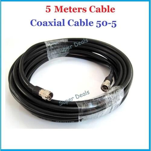 ZQTMAX 50ohm 50-5 Coaxial Cable 5m for Mobile Phone Signal Booster and Cable TV, walkie talkie