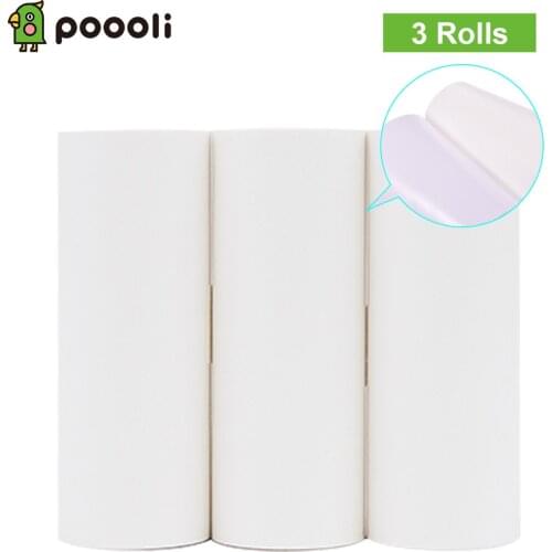 3 Rolls 79.5 * 30mm White Non-adhesive Thermal Paper Roll BPA-Free Long-Lasting 10-Years Paper for L3 Portable Thermal Printer