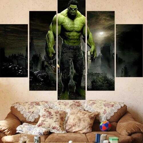 5 Panel Canvas Art Wall Decor American Style Movie Poster Modern Home Decorative Framework Living Room Modular Pictures