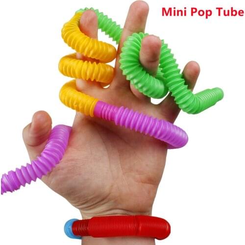 5 Pack Small Mini Size Fine Motor Skills & Learning Unique Classroom Pop Tubes Sensory Fidget Toys