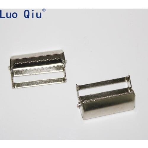 50pcs /lot )1'' 2.5cm Silver Metal Suspenders Adjustment Buckles Craft Clips Garment Accessories Ribbon Adjust Regulate Clamp