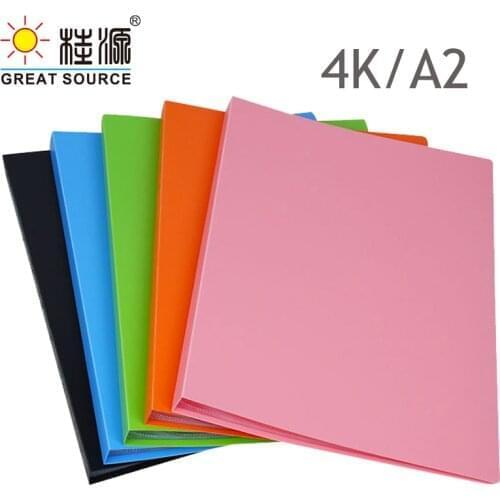 A2 Drawing Presentation Book 20 Transparent Pockets 4K Display Book Fancy Candy Color 575*475mm(22.64"*18.70") (2PCS)