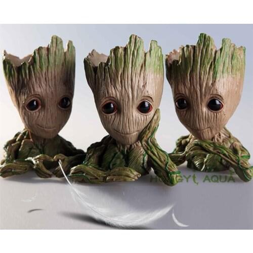 Fish tank landscaping Potted plant flower pot Tree man Groot tree monster Aquarium ornament Lightweight style