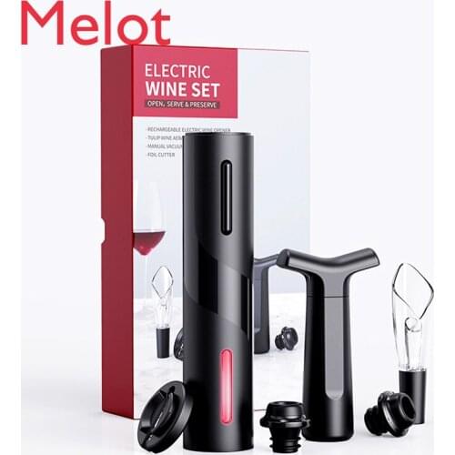 Electric Wine Bottle Opener Wine Screwdriver Home Rechargeable Bottle Opener Set Creative