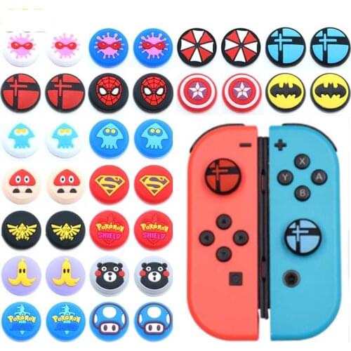 Individual Retail Package Thumb Grips For JoyCon Joystick Grip 2PCS Silicone Thumb Grips Cover Case for Nintend Switch Lite NS