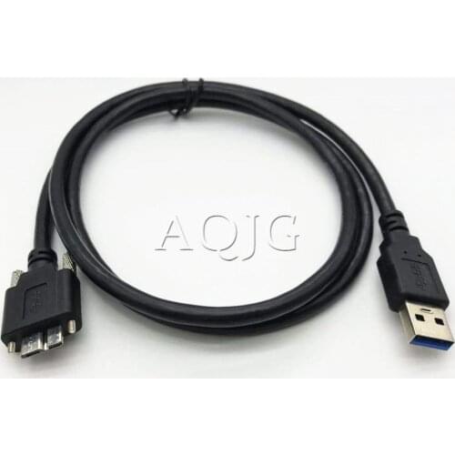 USB 3.0 a-b 90 Degree Micro B USB 3.0 With Lock Screws Mount Data cable 1.2m 3m 5m