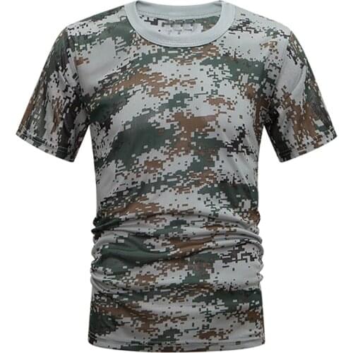 Camouflage Quick Dry Breathable T-Shirt Tights Army Tactical T-shirt Mens Compression Shirt Fitness Summer Body bulding