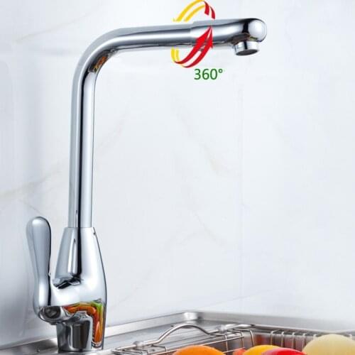 L17252 - Luxury Deck Mounted Chrome Finish Brass Kitchen Tap