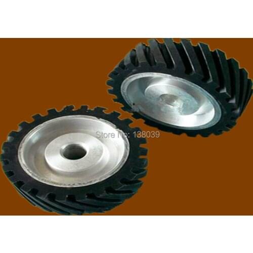 150*50*25mm Diagonal Rubber wheel Belt sander polisher wheel Abrasive belt set