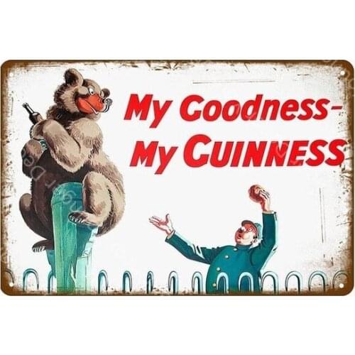 My Goodness My Guinness Metal Painting Poster Vintage Bar Pub Decorative Plaque Home Decor Beer Advertising Wall Tin Sign YI-056