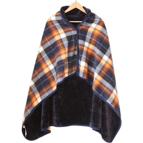 Multi-Function Office Blanket Flannel Wearable Winter Travel Portable Blankets Kids Women Sofa Blanket Soft Button Blanket