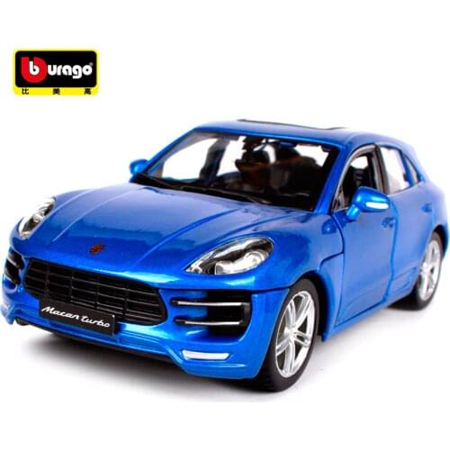 Bburago 1:24 Porsche Macan SUV Car Black blue Diecast Model Car Toy Adult toy collector New In Box Free Shipping 21077