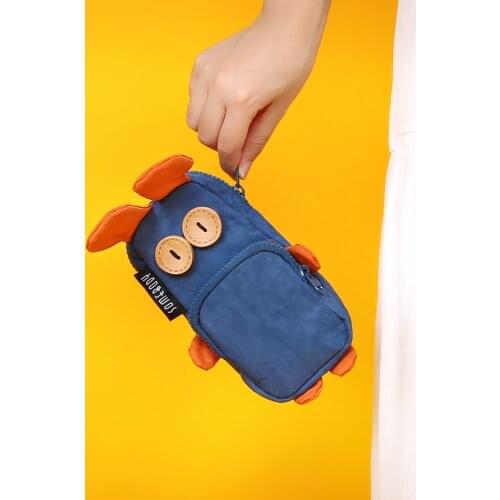 Cartoon Rabbit Pencil Bag Phone Bag High Capacity Cute Canvas Students' Pencil Bag Phone Bag