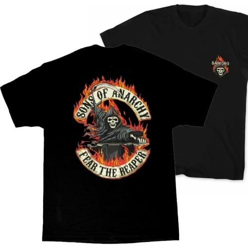 Sons of Anarchy Flame Reaper T-Shirt Summer Cotton Short Sleeve O-Neck Mens T Shirt New S-3XL