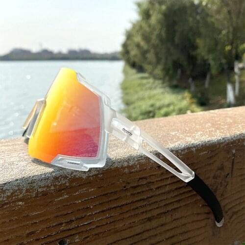 Polarized 4 Lens Mens Sunglasses Bicycle Glasses for Fishing Bicycle Accessories Square Sunglasses