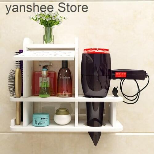 Hair dryer wall rack, nail free bathroom rack, wall rack, bathroom accessories