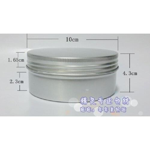Wholesale 250g Aluminum Cosmetic Jar Container Screw Thread, 50pcs/lot 250ml big Makeup Container Wholesale
