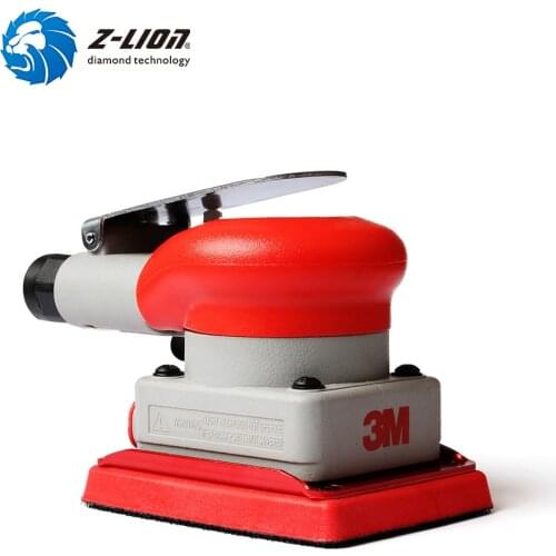 Z-LION Orbital Sander Tool Non-Vacuum Rectangle Air Polisher 10000rpm Flat Surface Finishing Sander Size 75*100mm