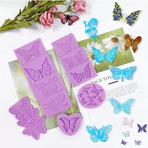 Variety of Butterfly Fondant Molds Cake Decorating Silicone Mold Resin Mold Diy Baking Tools Clay Silicone Molds