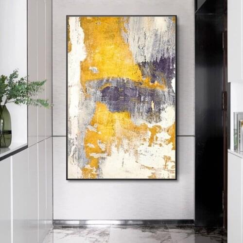 Hand-painted Oil Painting Abstract Substantial Gold Color Modern Decorative Painting The Living Room Entrance Hallway Den Backdr