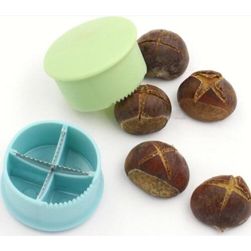 Nut Cracker Sheller Chestnut Cross Open Knife Quick Chestnut Cutter Nut Opener Sheller Walnut Pliers Kitchen Gadgets