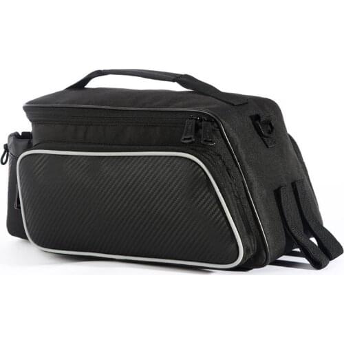 Sahoo 14815 Cycling Luggage Carrier Pannier 12L MTB Trunk Bag Bike Rear Seat Rack Shelf Frame Pouch Hand N Shoulder Carry