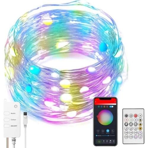 Tuya WIFI LED String Lights Christmas Fairy Lights With Remote Outdoor Garland Decor Lights For Christmas Tree