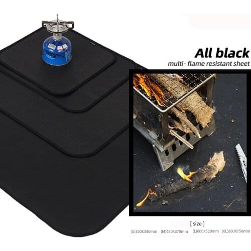 Outdoor Camping Silicone Fireproof Cloth Picnic Barbecue Heat Insulation Pad Fame Retardant Cloth Fire Blanket Glass Fiber Cloth