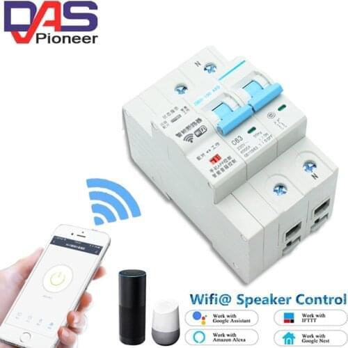 WIFI Circuit Breaker Timer Remote Control 2P Ewelink app Smart Automatic Intelligent Switch FACTORY