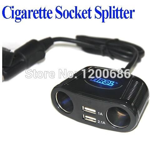 Universal Cigarette Power Charger socket Extension cable Accessory Plug 12 / 24V Cigarette socket Extension cable