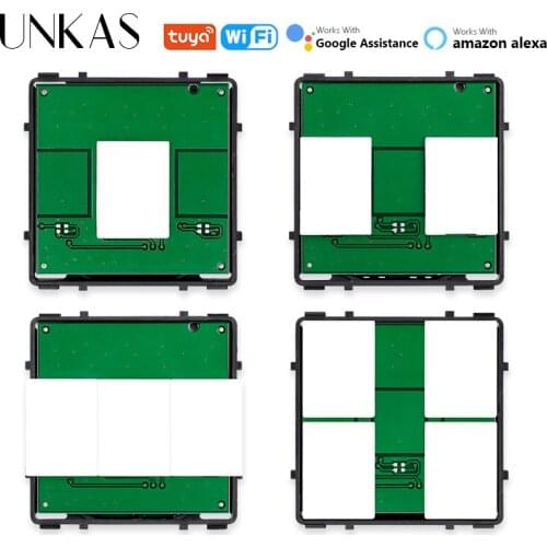 UNKAS DIY Matching Modules 1 2 3 4 Gang WiFi Touch On / Off Switch Only Function Keys Free Combination For Wall 157mm Outlet
