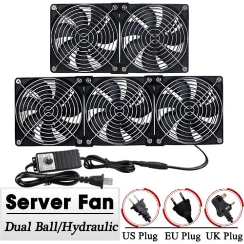 Gdstime DC 12V 220V 120mm 3000RPM Fan With controller Radiator fan 12cm 120mmx25mm Workstation Cabinet Server Cooling Fan