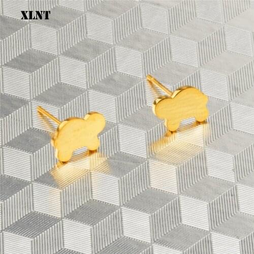 XLNT New Fashion Lovely Gold Filled Tiny Turtle Stud Earrings For Women Girl Chidren Kids Wedding Cute Animal Jewelry