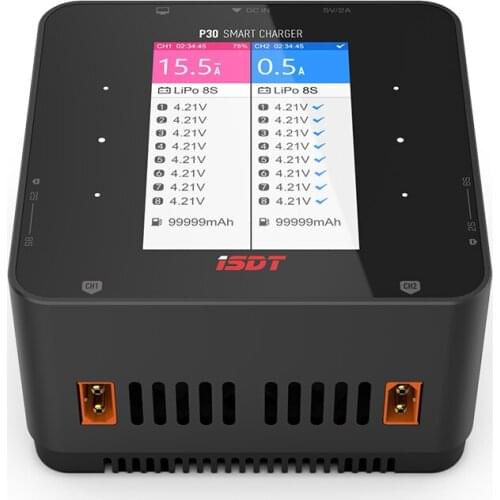 P30 1000WX2 30AX2 High Power Dual Channel Snychronous Bluetooth-compatible Battery Balance Charger Discharger for 1-8S Lipo Bat