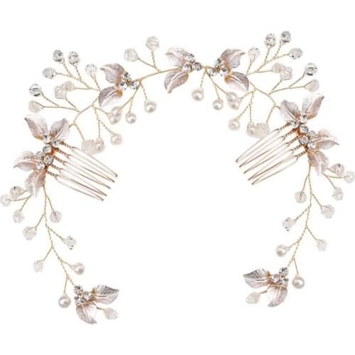 1pc Bride Floral Pearl Hairpins Wedding Hair Accessories Hair Clip Comb Wedding Hair Clips