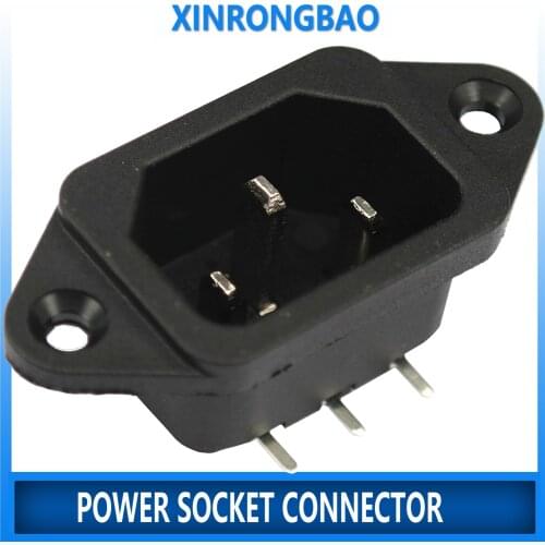 5Pcs/lot UL/VDE/CQC/KC certification IEC 320 C14 10A 3Pins Male Plug Panel Power Inlet Sockets Connectors AC 125V15A DB-14-1P-33