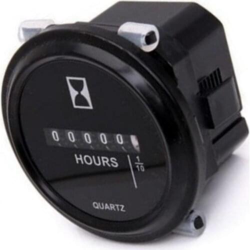 50% Hot Sale High Precision Round Digital Hour Meter Tracking Counter Timer Gauge Instrument