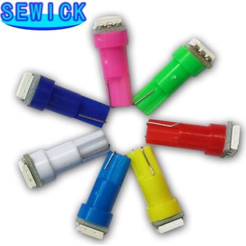 500 X T5 5050 SMD 1 Auto car LED Dashboard Reverse Instrument lamp Light Clearance Bulb DC 12V New wholesale