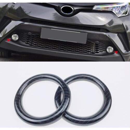 Car Styling Accessories 2PCS ABS Exterior Front Fog Light Fog Lamp Cover Trim For Toyota C-HR CHR 2016 2017 2018