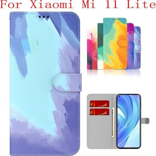 Sunjolly Case for Xiaomi Mi 11 Lite Wallet Stand Flip PU Phone Case Cover coque capa Xiaomi Mi 11 Lite Case Cover