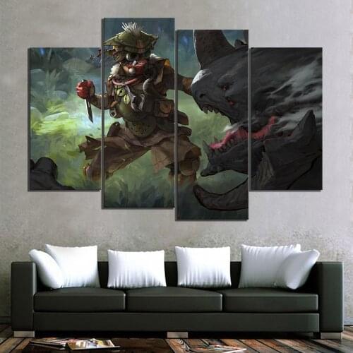 Home Decor Poster HD Pictures Prints Canvas 4 Piece Modular Apex Legends Game Living Room Art Decorative Cartoon Painting Framed