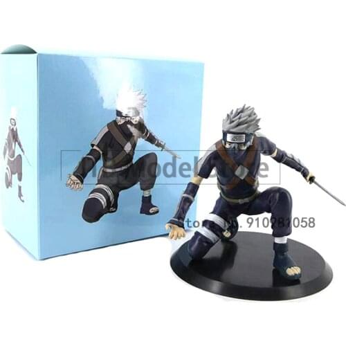 Naruto Shippuden Anime Action Figure Model Shadow Hatake Kakashi With A Knife 15CM PVC Statue Collectible Toys For Kids Figma
