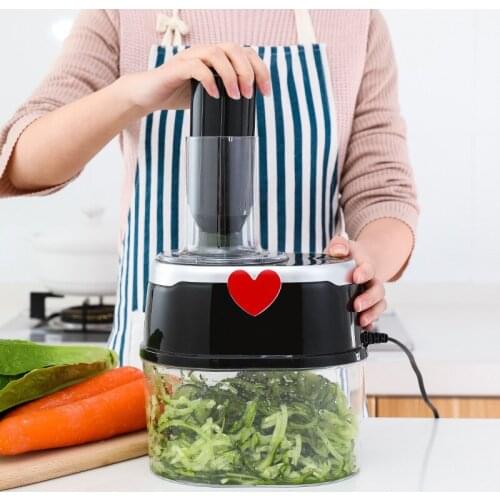 Electric Meat Grinder Multifunctional Vegetable Cutter Stainless Steel Chopper Blades Kitchen Tool Spiral Cutter Salad Maker