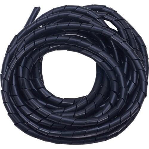 Othmro Black Spiral Wire Wrap Cable Wrap Cord PE Polyethylene Tubing for Computer Cable Hose Wound Tube
